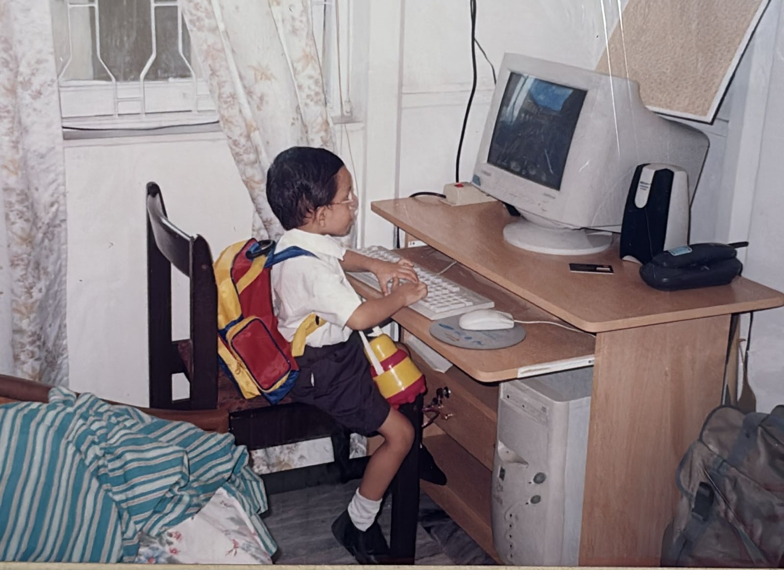 Childhood photo of me playing road rash